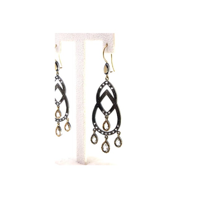 Gold and Silver Earrings, Set of 2 For Sale - Image 10 of 11