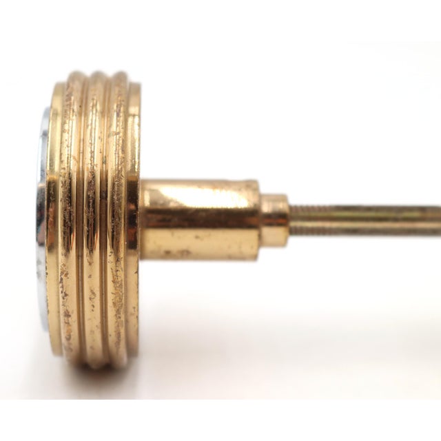 Pair of Modern Polished Brass & Nickel Entry Door Knobs For Sale - Image 4 of 8