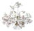 Vintage French Tole Chandelier with Porcelain Roses For Sale