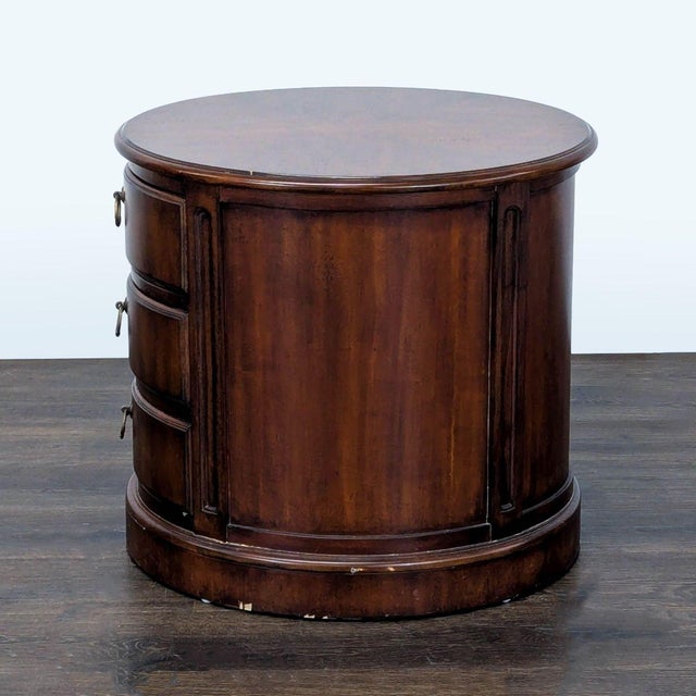 Hekman Furniture Hekman Attributed Oval Drum Table For Sale - Image 4 of 10