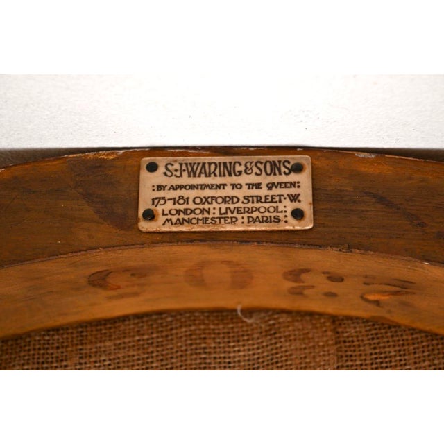 Antique Gilt Wood Salon Chair by S.J Waring, 1880 For Sale - Image 10 of 11
