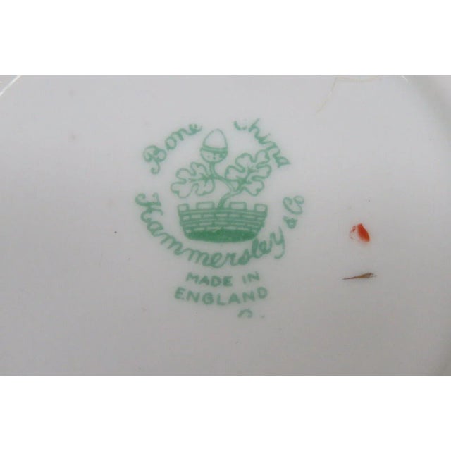 Mid 20th Century Hammersley England Bone China Pink Purple Flowers Tea Cup and Saucer Set For Sale - Image 5 of 8