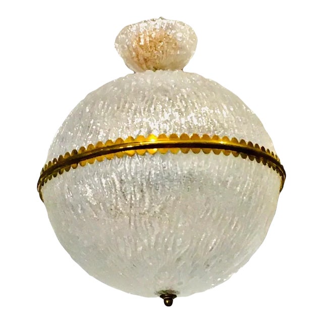 1960s Large Murano Glass Chandelier by Barovier and Toso For Sale