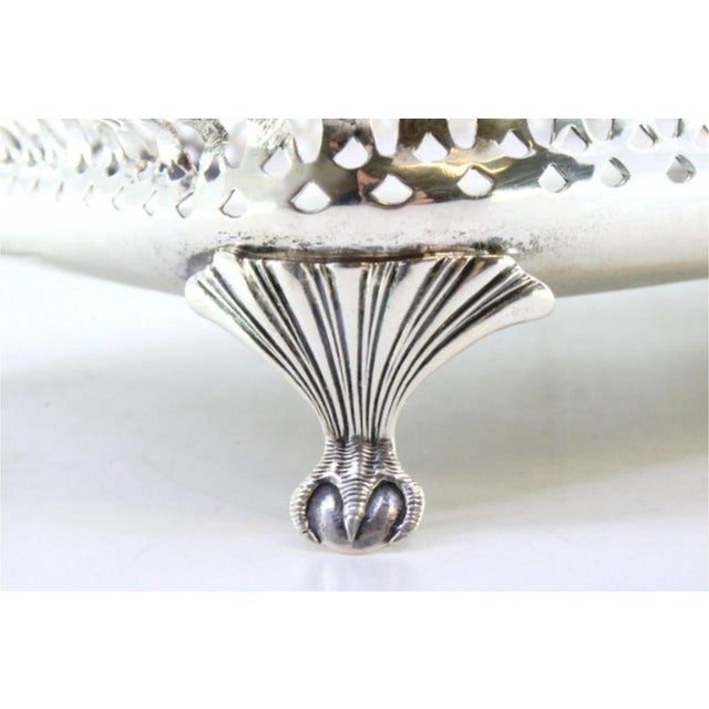 Plain Silver Ticket Booth with Grate Resting on Four Claw-Shaped Feet For Sale - Image 6 of 9