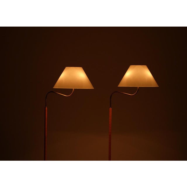 Metal Large Swedish Camel Floor Lamps by Josef Frank for Svenskt Tenn, 1960s, Set of 2 For Sale - Image 7 of 14