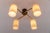 Metal Mid-Century Modern Four-Armed Brass and Glass Lamp, 1950s For Sale - Image 7 of 13