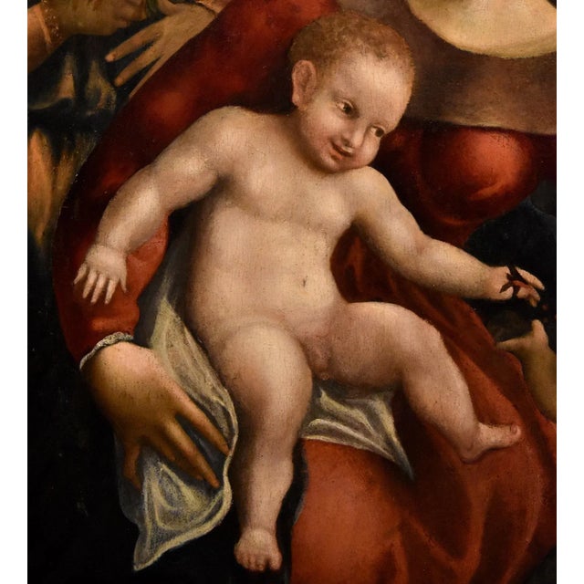 School of Antonio Allegri / Il Correggio, Madonna and Child, 1580, Oil on Board For Sale - Image 4 of 18