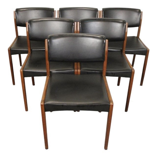 Mid 20th Century Set of Six Teak Chairs Attributed to Bramin Mobler - Made in Denmark For Sale