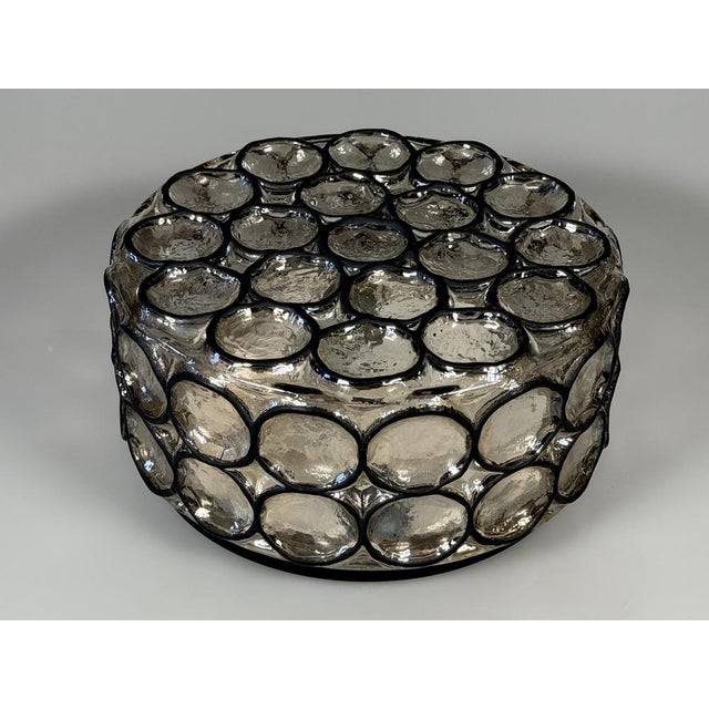 1960s Vintage Ceiling Lamp in Glass and Metal from Glashütte Limburg, 1960s For Sale - Image 5 of 18