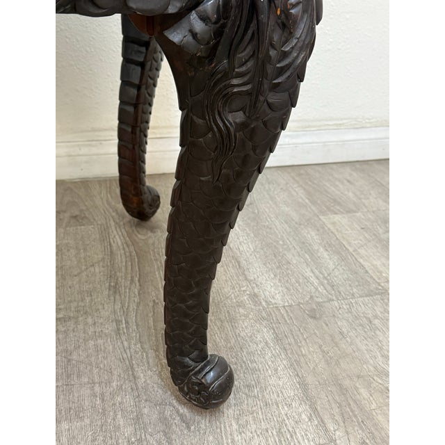 Beautiful carved wood occasional table in good vintage condition