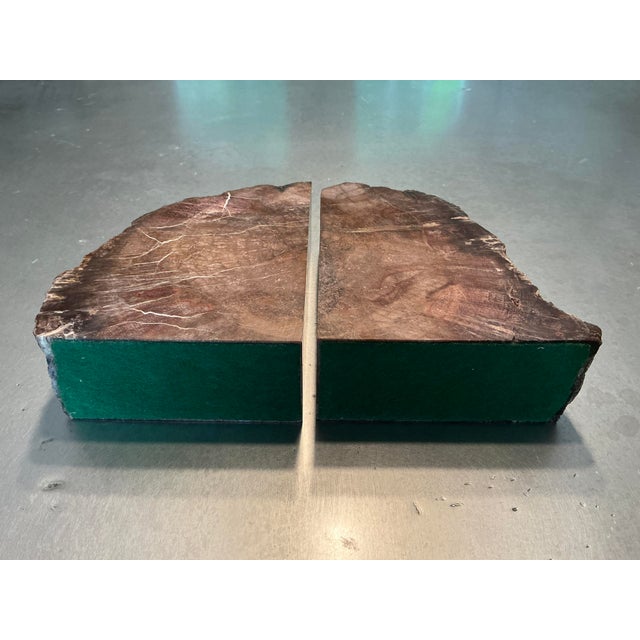 Vintage Bookmatched Petrified Wood Bookends - A Pair For Sale - Image 9 of 9
