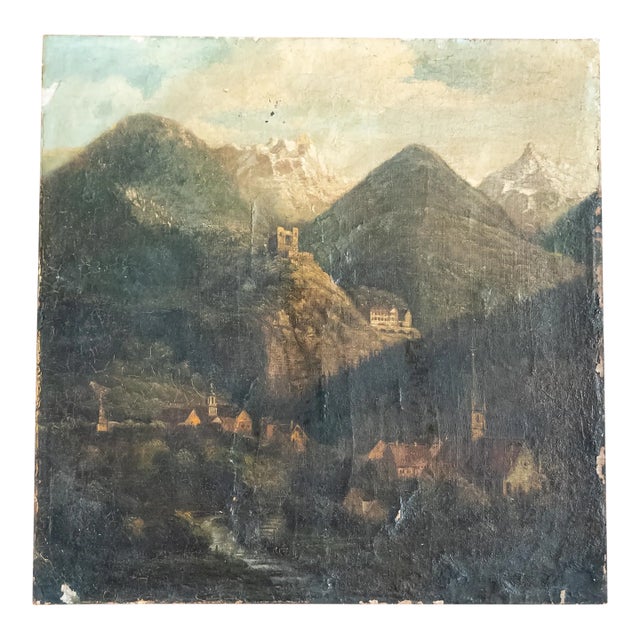 17th Century Old Master German or Dutch Alpine Landscape Painting For Sale