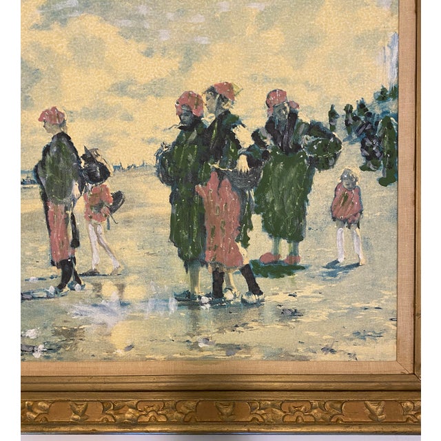 Impressionist Revival Beach Scene Painting, in the Manner Pierre-Auguste Renoir For Sale In Miami - Image 6 of 6