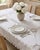 White Vintage Battenburg Lace Tablecloth & 12 Napkins Set, 100” X 63”, Formal Dining | Holiday Table For Sale - Image 8 of 12