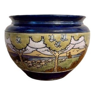Vintage Stoneware Jardiniere from Royal Doulton, 1920 For Sale