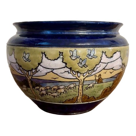 Vintage Stoneware Jardiniere from Royal Doulton, 1920 For Sale