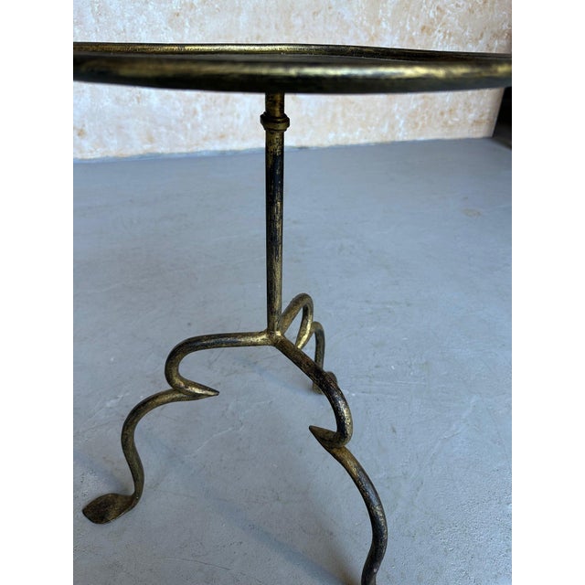 2020s Spanish Iron Drinks Table on an Ornate Tripod Base For Sale - Image 5 of 12