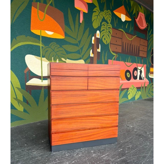 Mid-Century Modern Mid Century Danish Rosewood Tallboy For Sale - Image 3 of 9