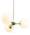 Mid-Century Modern Italian Pendant Light in Brass and Opaline Glass, 1960s For Sale