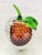 Mid-Century Modern Vintage Murano Style Bubble Art Glass Apple Paperweight For Sale - Image 3 of 6