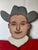 Wood Vintage Oversized Hand-Painted Cowboy Folk Art Sign For Sale - Image 7 of 12