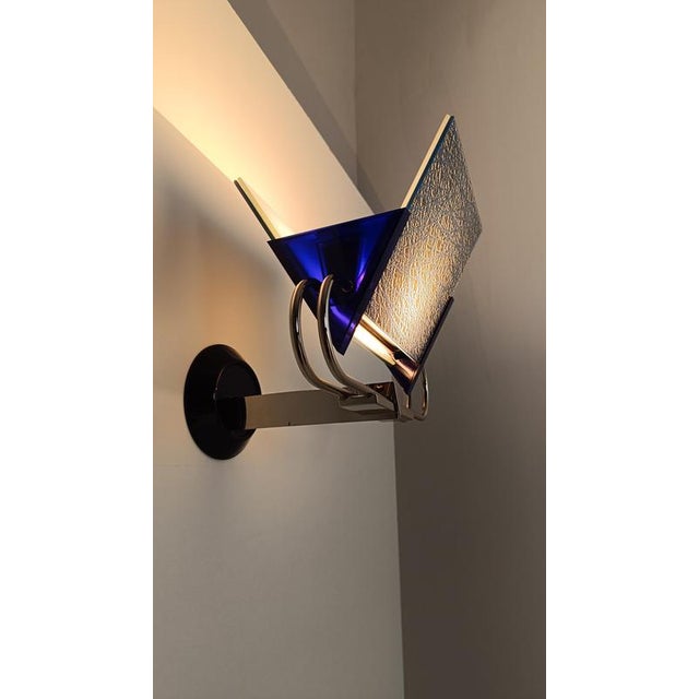 Italian Post Modern Sconce attributed to Perry A. King & S. Mirand for Arteluce, 1980s For Sale - Image 14 of 18