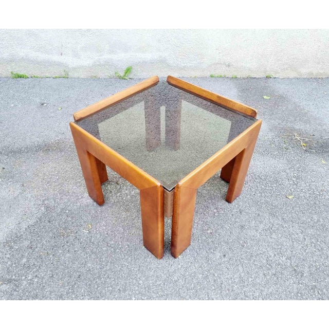 Wood Italian Coffee Table by Afra and Tobia Scarpa, Italy, 1960s For Sale - Image 7 of 16