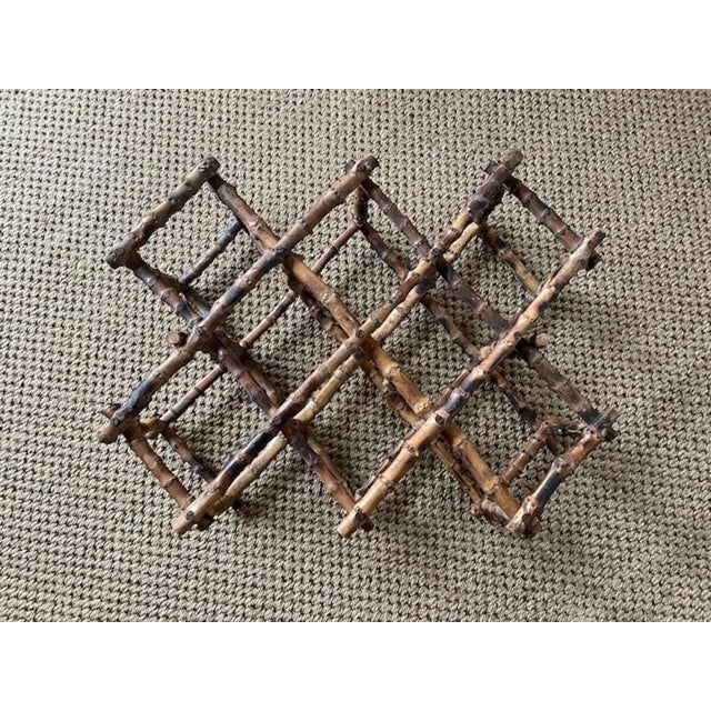 Vintage Bamboo Bottle Holder For Sale - Image 6 of 6