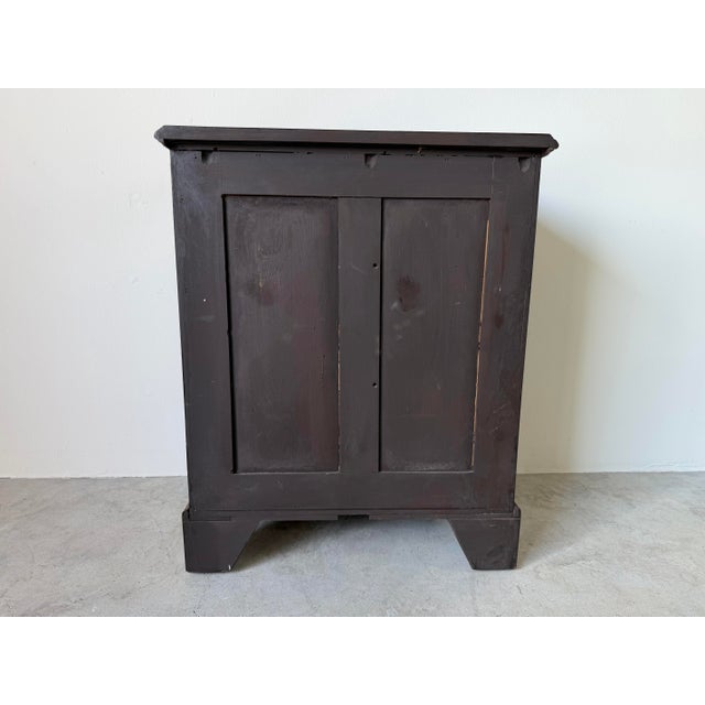 Vintage Georgian Campaign-Style Mahogany 4-Drawer Chest With Pull-Out Writing Tray For Sale - Image 12 of 12