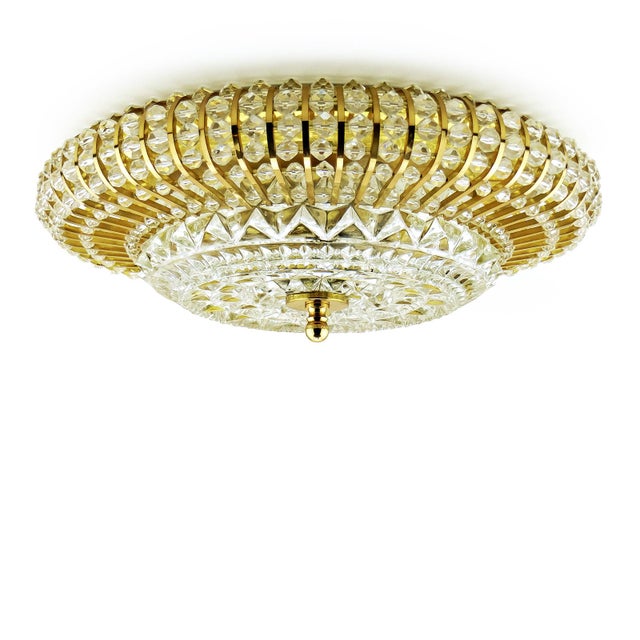 1960s Mid-Century Round Wall Lamp in Glass & Brass attributed to Emil Karl Stejnar, 1960s For Sale - Image 5 of 11