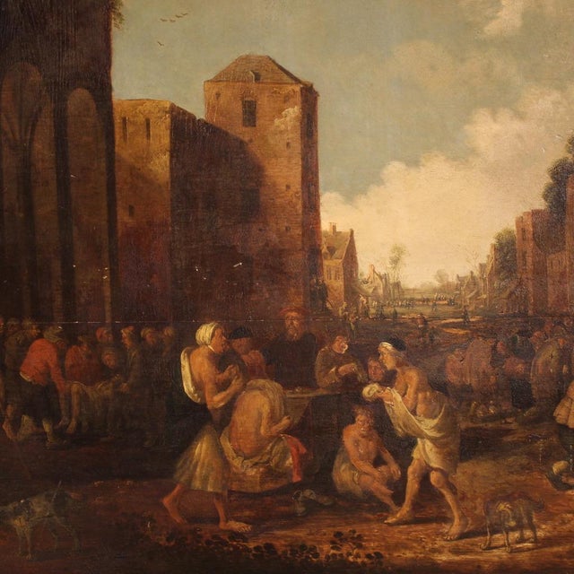 Droochsloot, Flemish Scene, 1646, Oil on Panel, Framed For Sale - Image 4 of 16