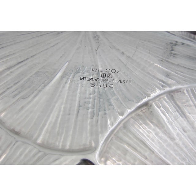 1930s Art Nouveau Lily Pad Tray in Silver-Plate For Sale - Image 11 of 11