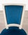 Blue Set of Eight Louis XVI Style Painted Dining Chairs in Blue Velvet For Sale - Image 8 of 18