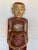Vintage Buddha Buddhist Carved Wood Burmese Thai Monk Statue in good estate condition. There are nicks to the base's...