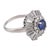 Vintage 1.35 Carat Sapphire Diamond Platinum Ring Pendant, Size 7.25 For Sale - Image 4 of 7