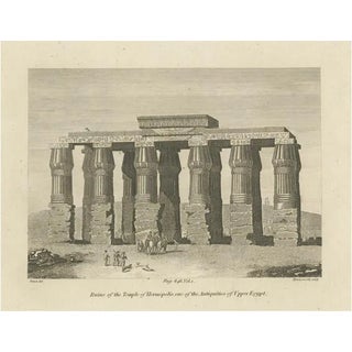 Denon, Ruins of the Temple of Hermopolis, 1820, Copperplate Engraving For Sale