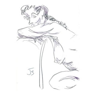 1996 James Bone Female Nude Drawing For Sale