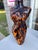 Murano Style Female Torso Vase in a Leopard Color Design
