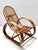 Postmodern Bamboo Rocking Chair with Red, Black and White Fabric Upholstery, 1970s For Sale - Image 11 of 11