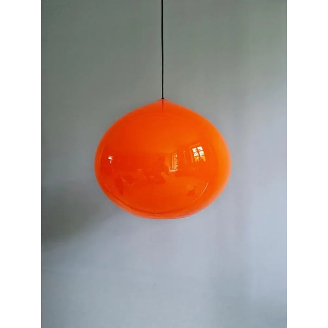 Mid-Century Modern Oignon Xen Suspension in Orange Opaline Glass by Alessandro Pianon for Vistosi, 1960s For Sale - Image 3 of 16