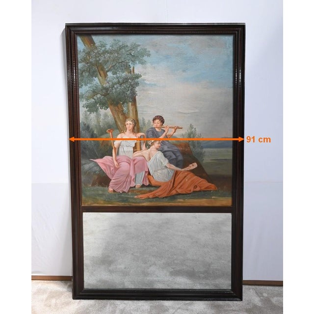 Trumeau Mirror in Gilded Wood, Late 19th Century For Sale - Image 18 of 18