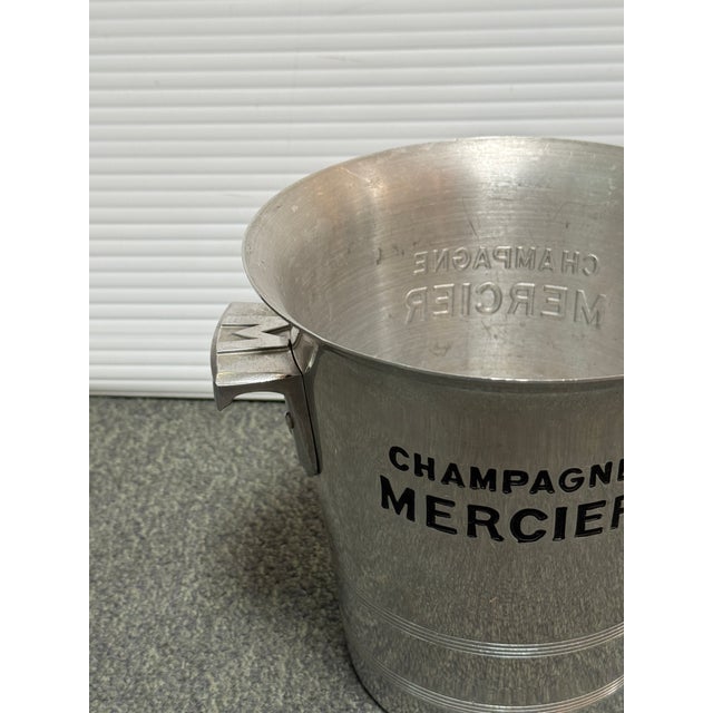 Late 20th Century Vintage French Champagne Mercier Metal Ice Bucket For Sale - Image 5 of 12