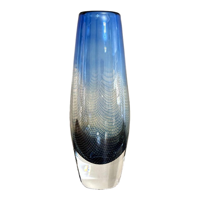 Orrefors Kraka No. 322 Vase by Sven Palmqvist, 1950s Swedish Art Glass For Sale