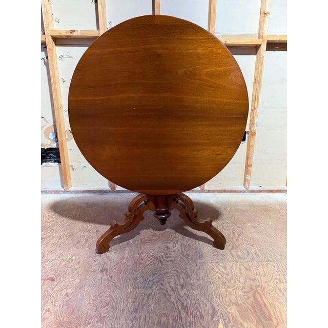 Antique Victorian Style Fold Top Parlor Table Accent Table For Sale In Washington DC - Image 6 of 14