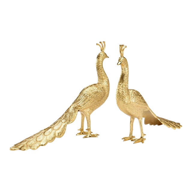 Brass Peacocks - Set of 2 For Sale