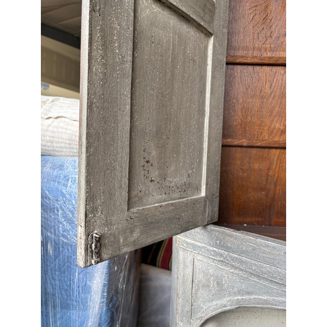 Wood Antique Painted Swedish Corner Cabinet For Sale - Image 7 of 8