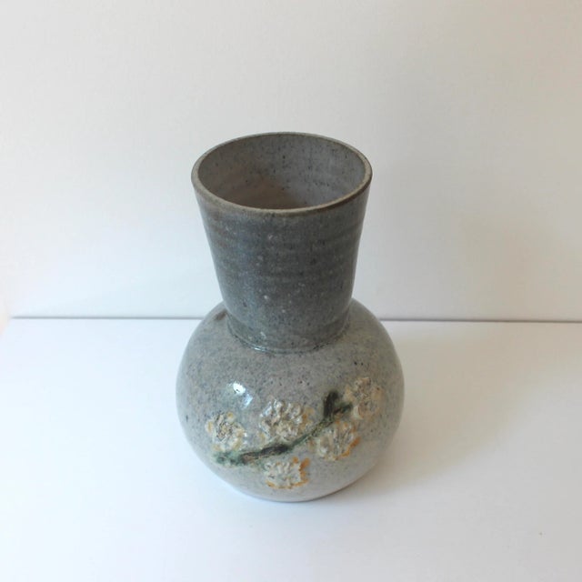 Mid-Century Modern Vintage Signed Studio Pottery Vase For Sale - Image 3 of 9