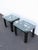 Hollywood Regency Black Painted Glass Top Side Tables a Pair 6901 For Sale In Miami - Image 6 of 18