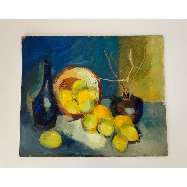 Vintage Original Oil on Board Still Life by Artist Jo Werts Vibrant yet understated, this is a charming depiction of a...