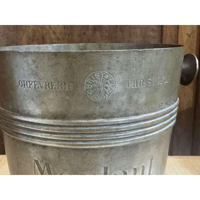 Silver Silver-Plated Champagne Bucket from Christofle, 1930s For Sale - Image 8 of 9